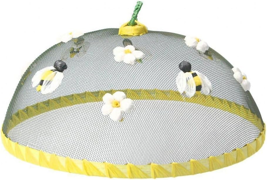 Gisela Graham Mesh Food Cover - Bee and Flower Design