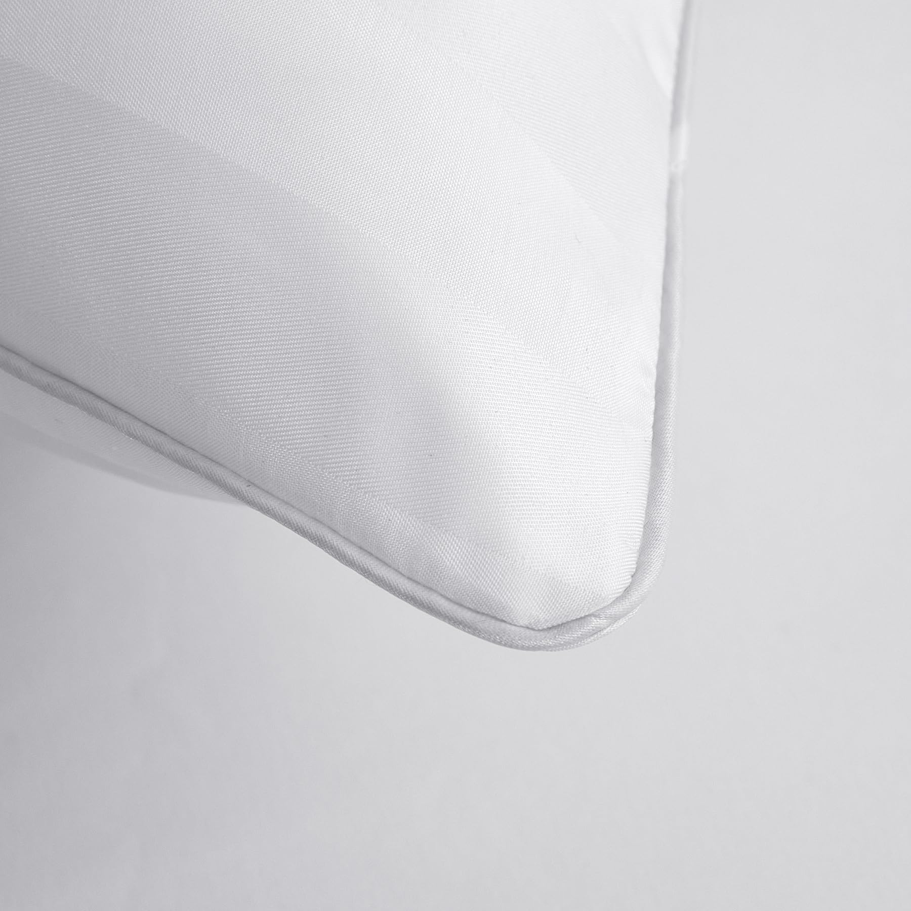 Kopfkissen 80x80 cm 2er Set Gestreifte Weich Kissen Ergonomisches Kopfkissen Nackenschmerzen Premium Hotellerie Kopfkissen Zierkissen Waschbar für Seitenschläfer Rückenschläfer Bauchschläfer