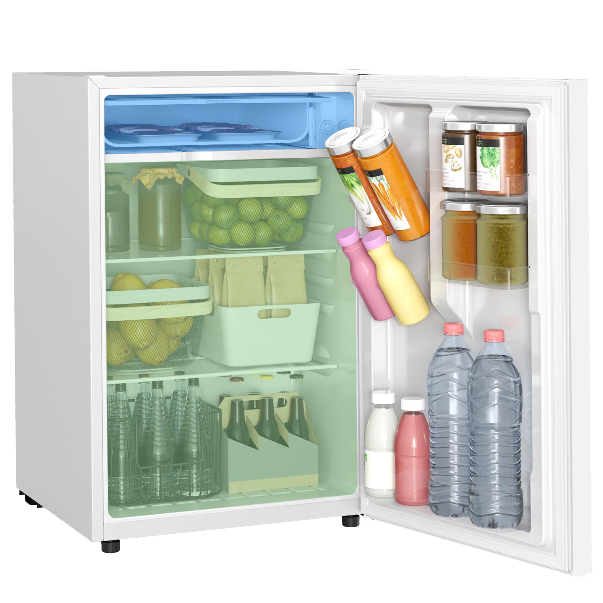 HOMCOM US800-204V80WT0131 4.5 cu ft Compact Freezer White