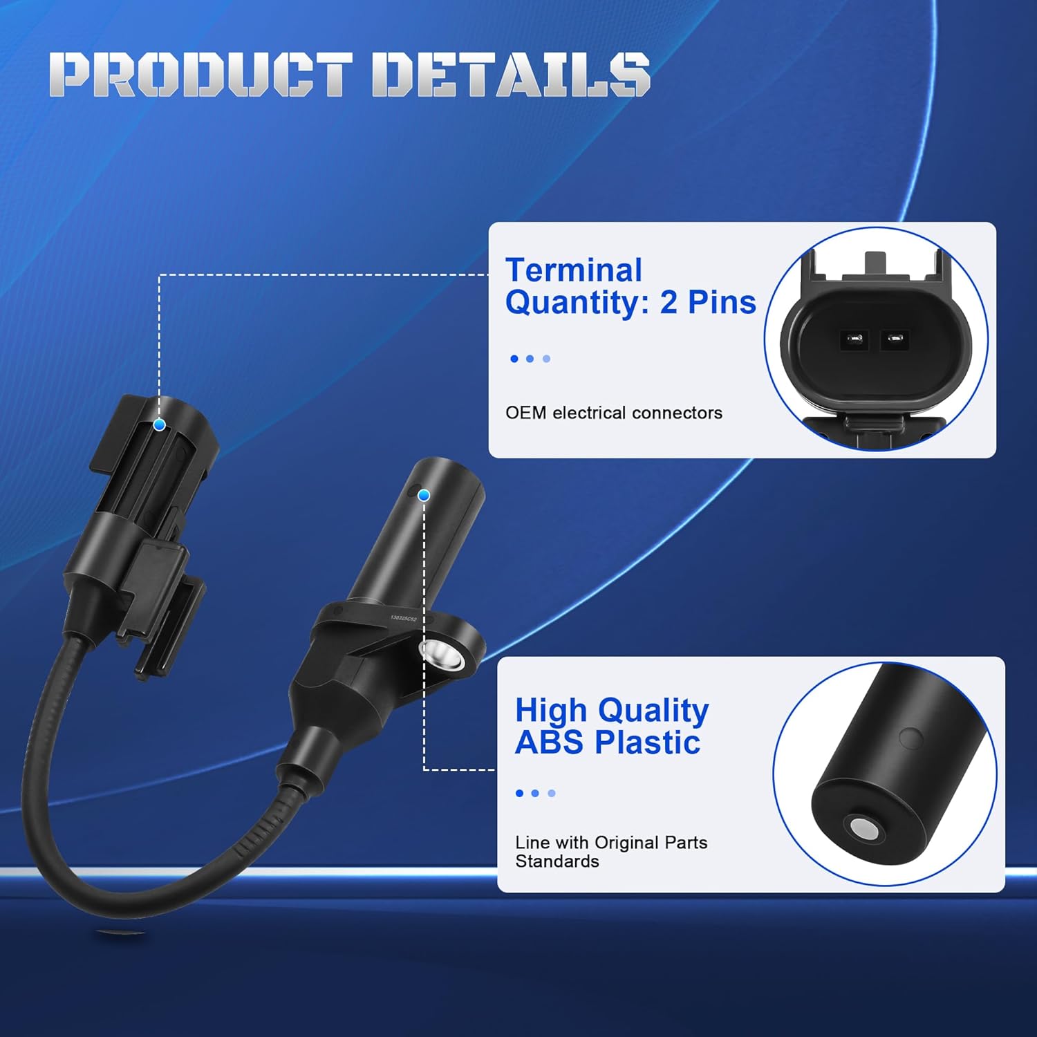 Engine Crankshaft Position Sensor 393103C600 Compatible with 2013-2018 Hyundai Santa Fe Azera & Kia Sorento Sedona 2014 2015 2016 2017 2018 2019 2020 V6 3.3L Replaces PC996, 39310-3C600