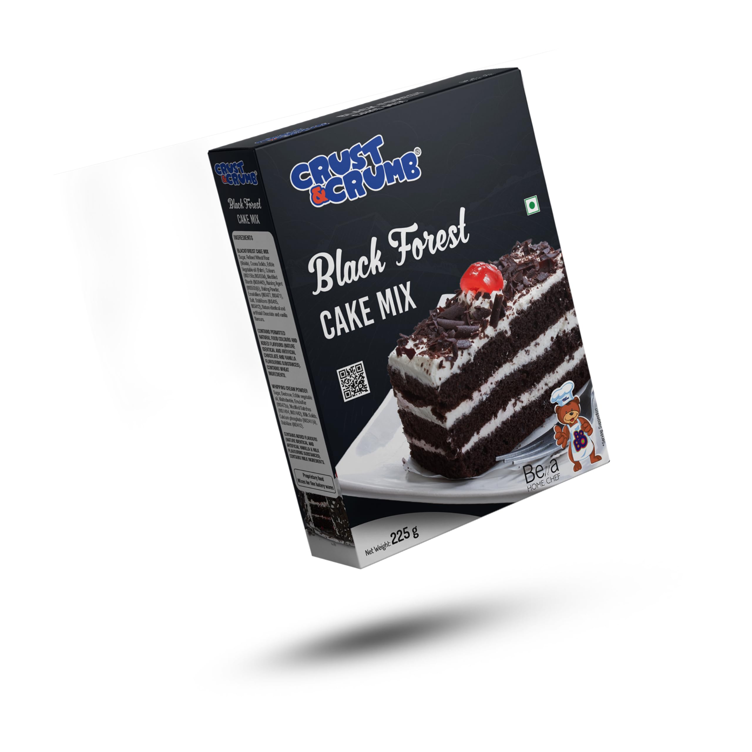 Crust N Crumb Black Forest Cake Mix - 225GM | No Synthetic Colours Added | Bake at Home
