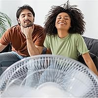 Vista 4 de Midea International Trading FS40-8JCA ventilador de pie oscilante, 3 velocidades, blanco, 16 pulgadas, Blanco