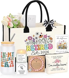 Retirement Gift for Woman 2026, Teacher Coworker Mom Grandma Retirement Gifts for Women Set
