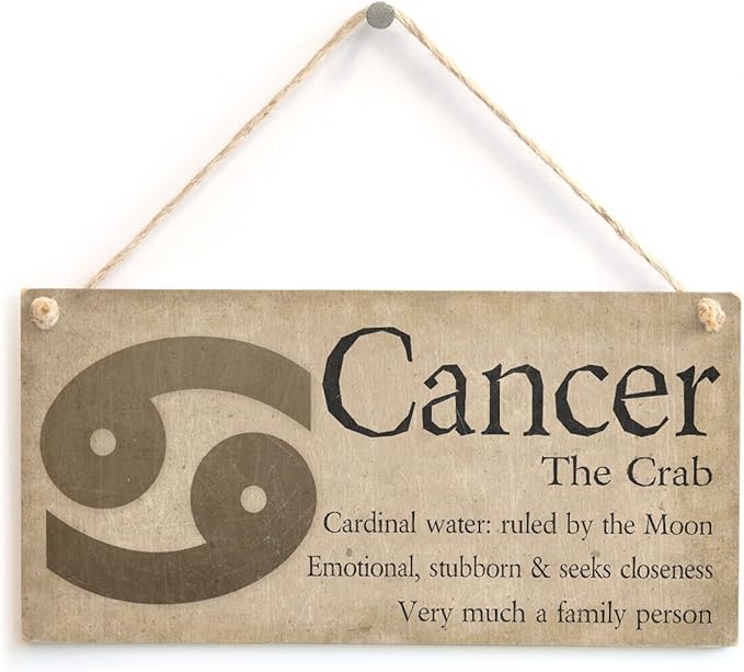 Meijiafei Cancer The Crab - Beautiful Spiritual Gift Astrology Sign of the Zodiac Plaque 10
