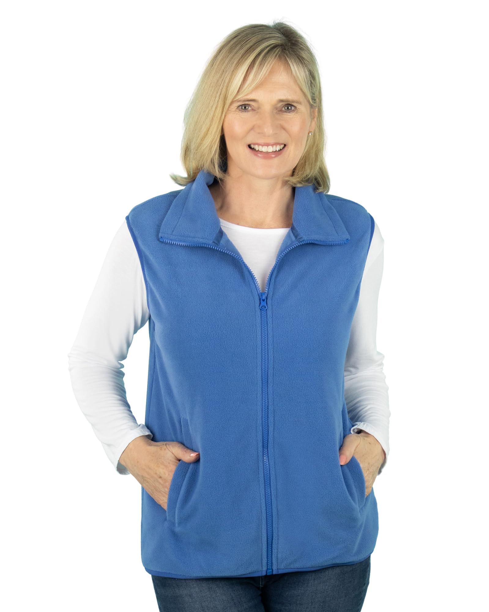 Fashion Friendly Fleece Gilet Blue Medium