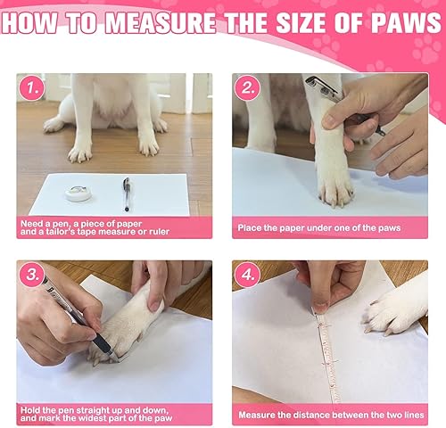 Miniatura 8 de EXPAWLORER 3 pares de calcetines antideslizantes para perros, zapatos para perros para pavimento calientefrío, protector suave para patas para