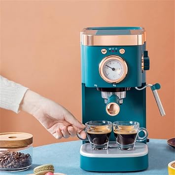 Espresso Coffee Machine, Bean to Cup, 20 Bar Pressure, 1050W with Steam Milk Frother, 1.2L Water Tank for Home Use, Semi-Automatic