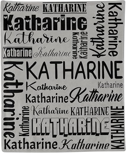 Personalized Blanket for Kids Adults Personalized Name Blanket Custom Blanket with Name Personalized Gifts for Christmas Birthday Valentines Day Mothers Fathers Day (Light Gray, 40"x50")