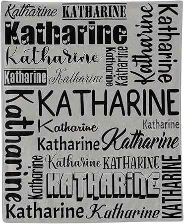 Personalized Blanket for Kids Adults Personalized Name Blanket Custom Blanket with Name Personalized Gifts for Christmas Birthday Valentines Day Mothers Fathers Day (Light Gray, 40"x50")