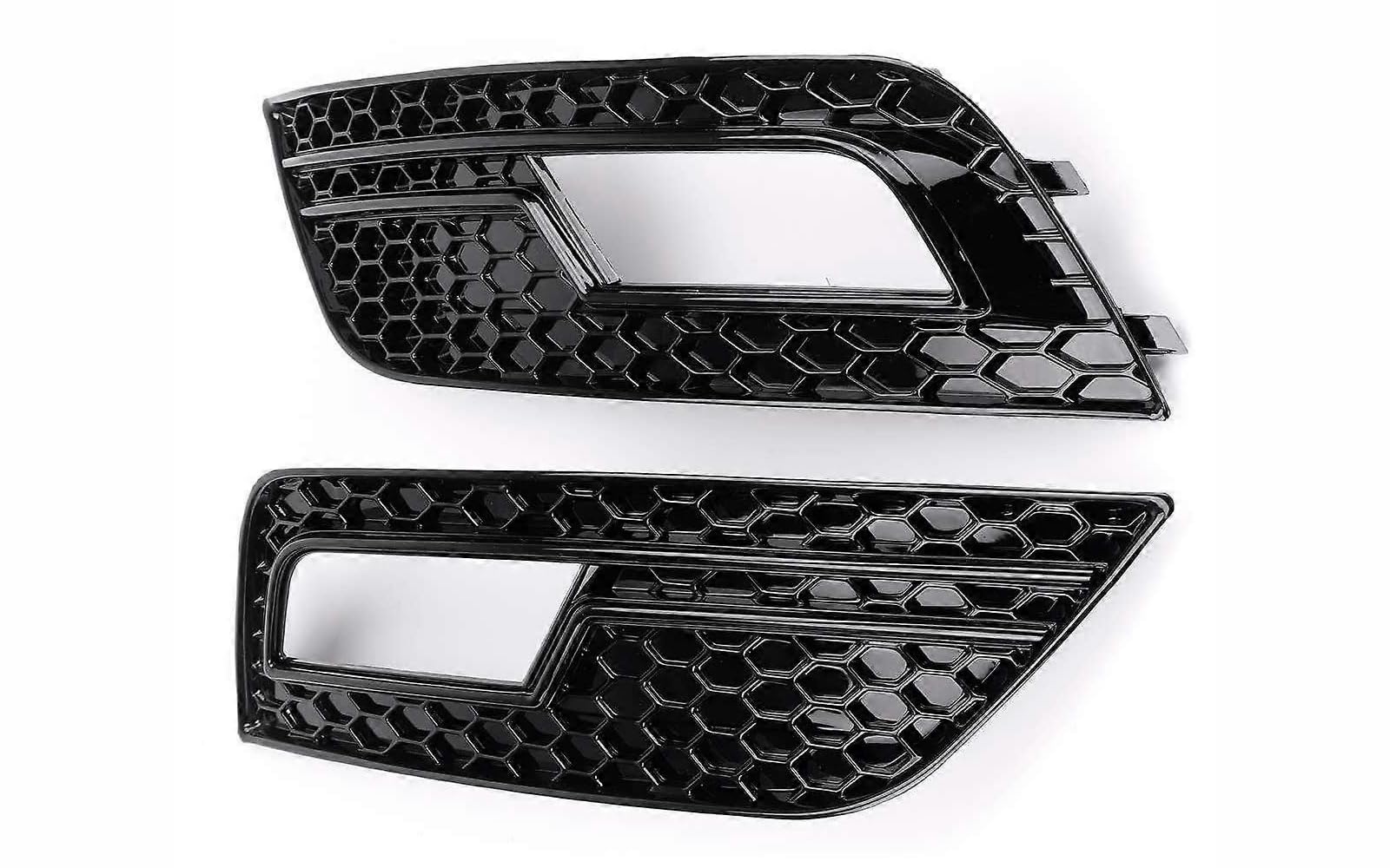 Mptuned Copertura fendinebbia auto per Audi A4 S4 B8.5 2012-2016, copertura per griglia radiatore nero lucido lampada telaio paraurti anteriore griglia accessori