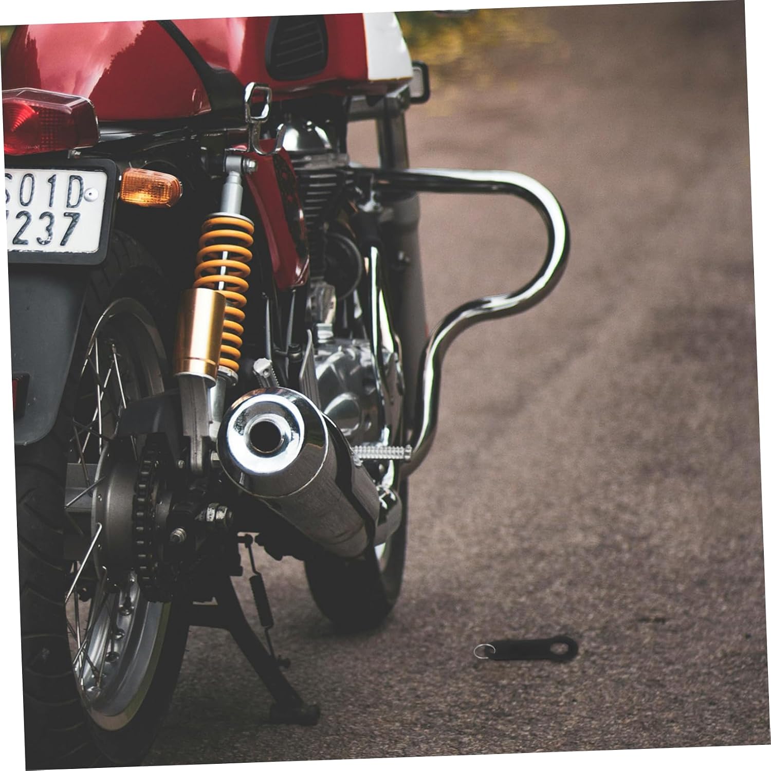 2pcs Motorcycle Bell Hangers Split Keyring Stainless Steel Riding Bell Hangers for Luck Fits Motorcycle Models Easy Installation Polished Finish