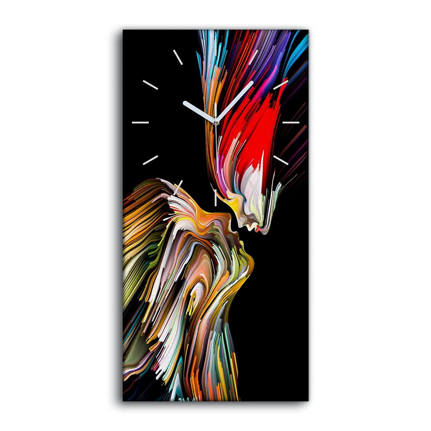 Horloge sur toile de salon chambre 30x60cm image moderne