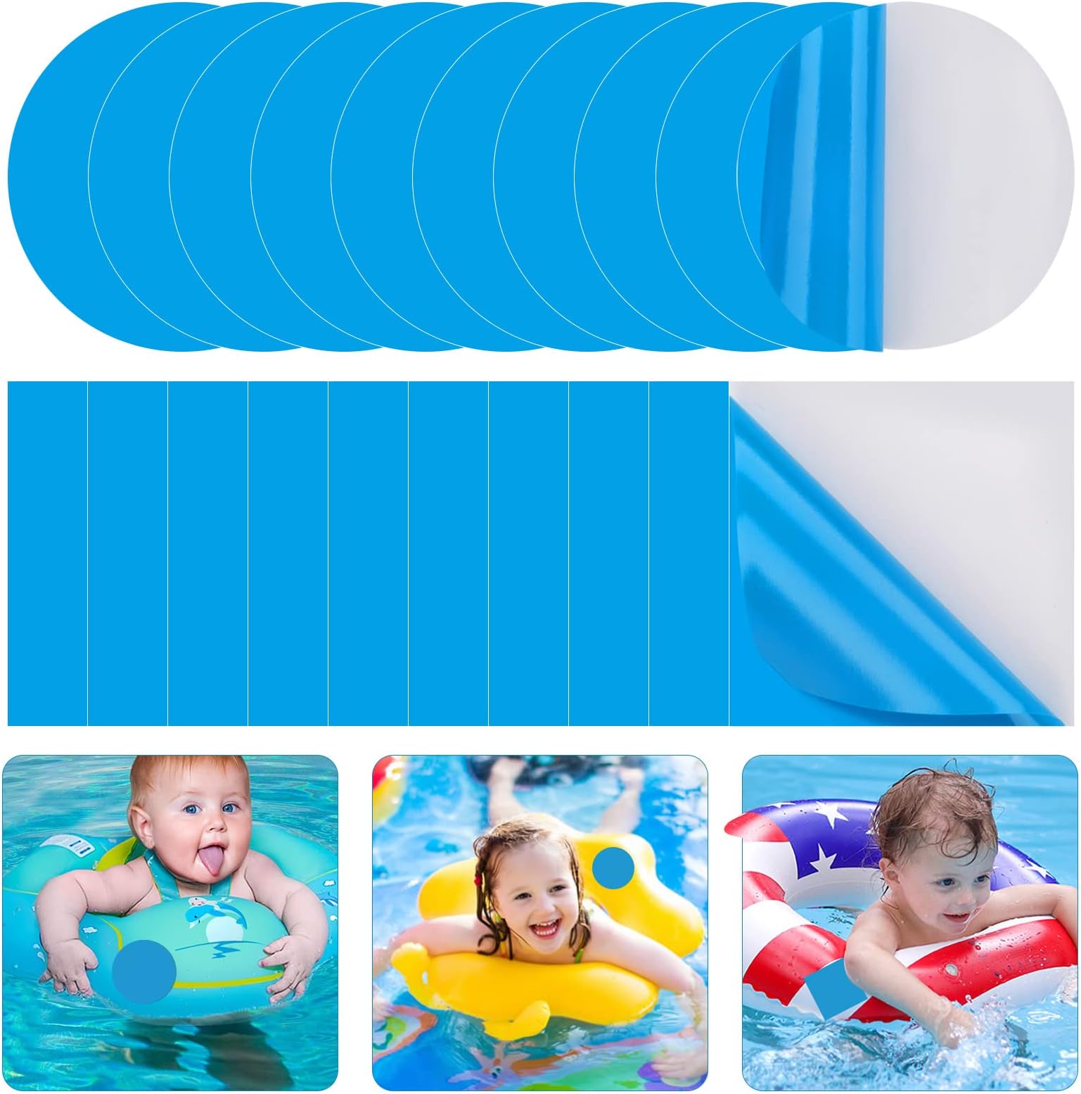 Kit De Réparation Pour Piscine Hymarvo – 10 Rustelles PVC 150cm – Neuf