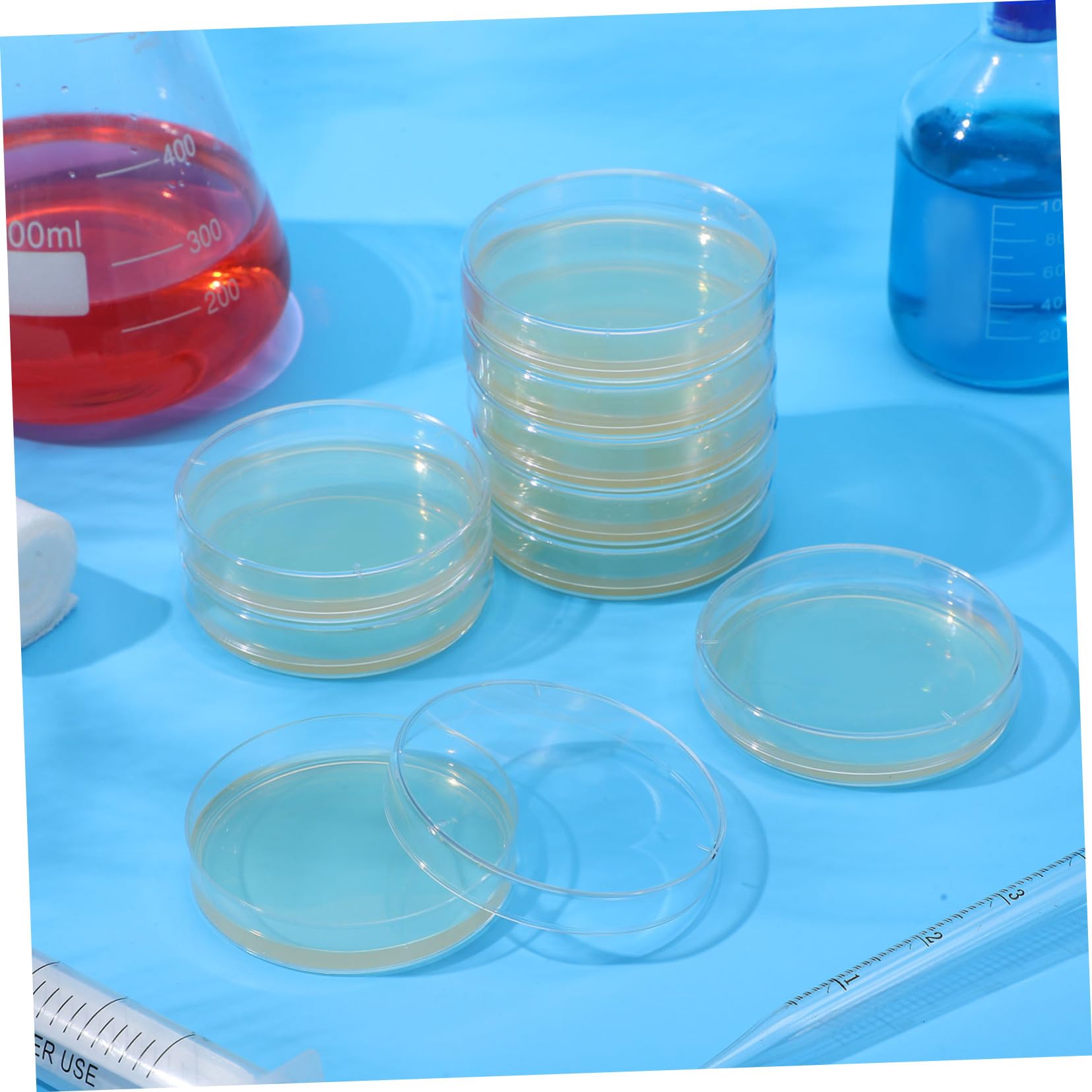 Plaques D’agar pour Laboratoire 7cm, Lot de 10, Prêtes