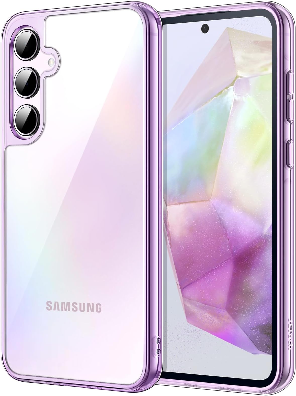 JETech Case for Samsung Galaxy A35 5G, Non-Yellowing Shockproof Bumper Protective Phone Cover, Anti-Scratch Hard PC Back (Purple)