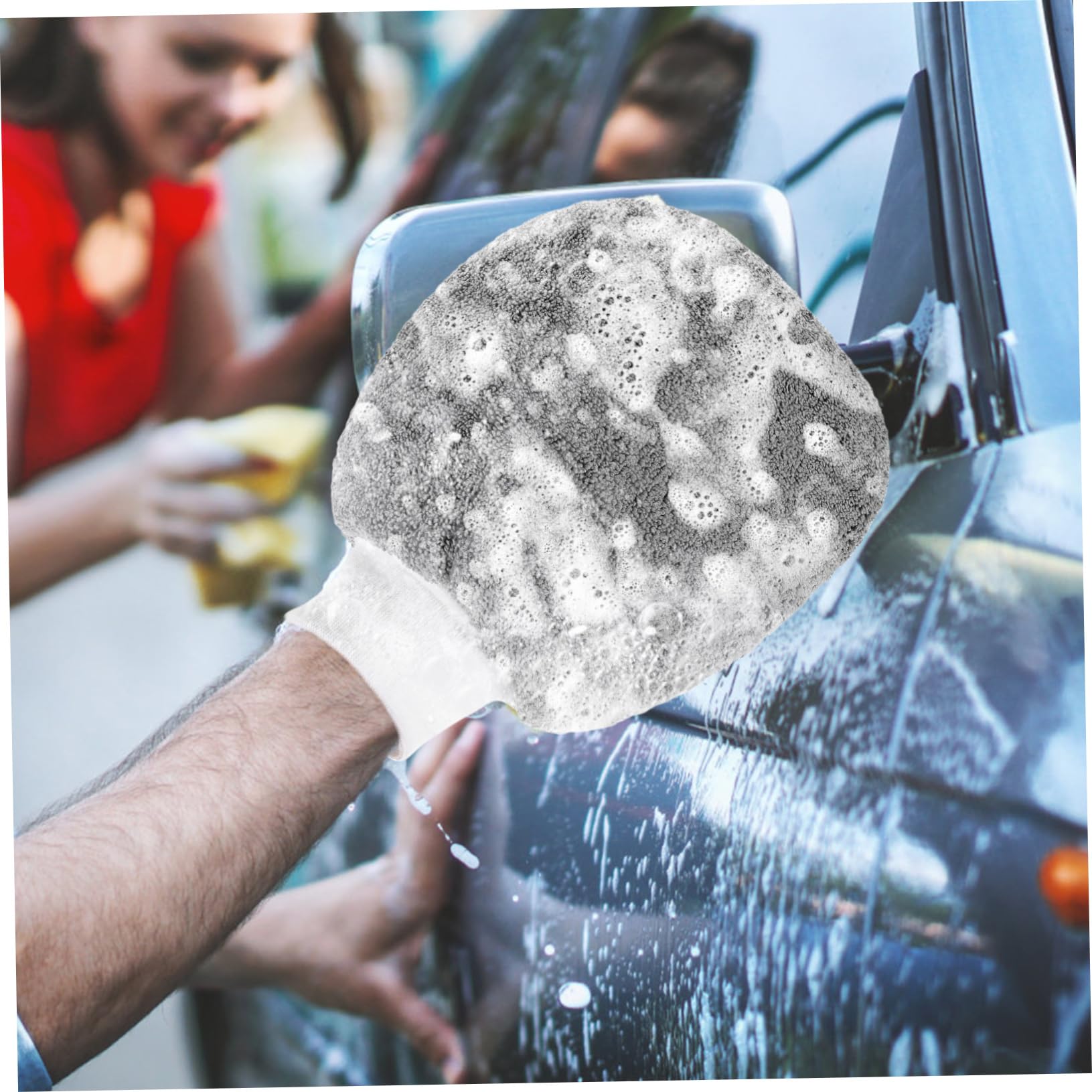 Didiseaon 5 Juegos Guantes De Lavado De Autos Guante De Lavado Auto Detallado para Auto Gel Guantes para Lavar Autos Guante De Lavado Exterior Fibra Extrafina Grey 2 Piezas * 5
