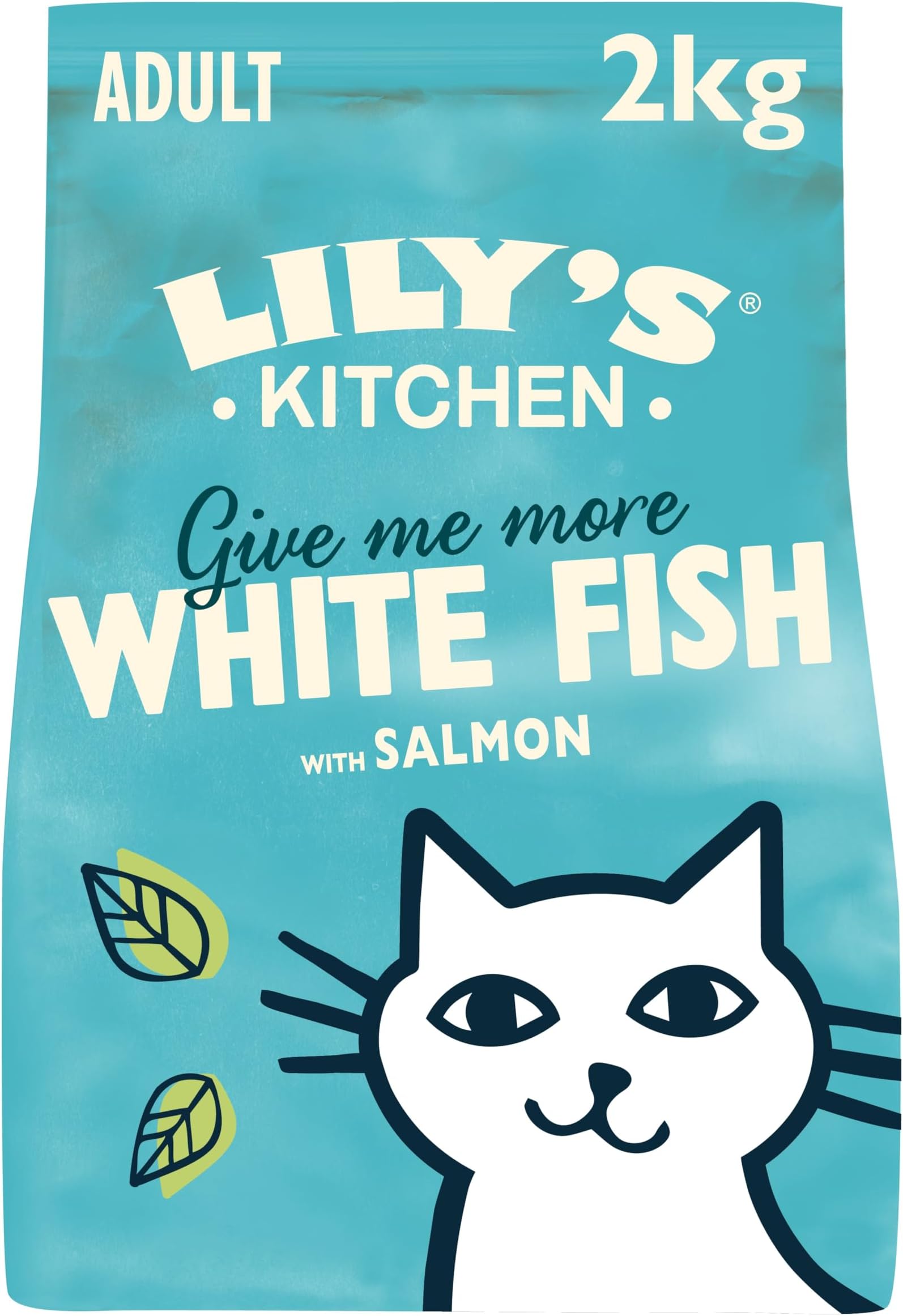 Lily's Kitchen Made with Natural Ingredients Adult Dry Cat Food White Fish with Salmon Grain-Free Recipe 2kg