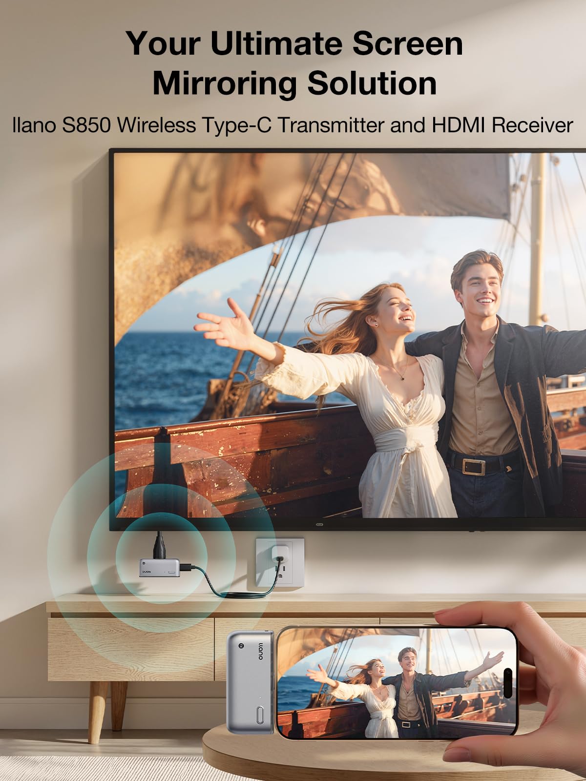 Amazon.com: llano S850 Upgraded Type-C Wireless HDMI Transmitter