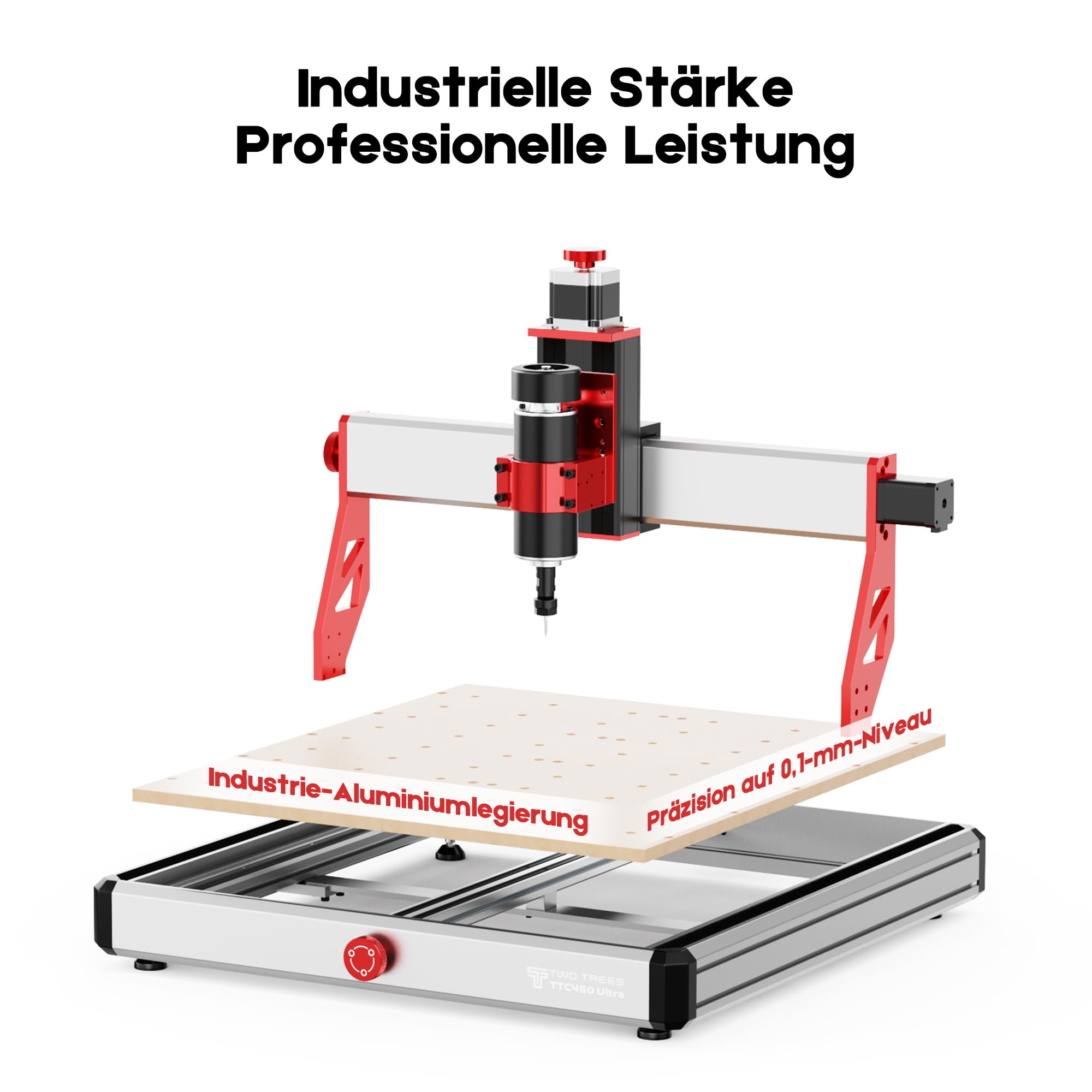Twotrees TTC450 Ultra CNC-Fräsmaschine mit 500 W Spindel, 460x460x100mm