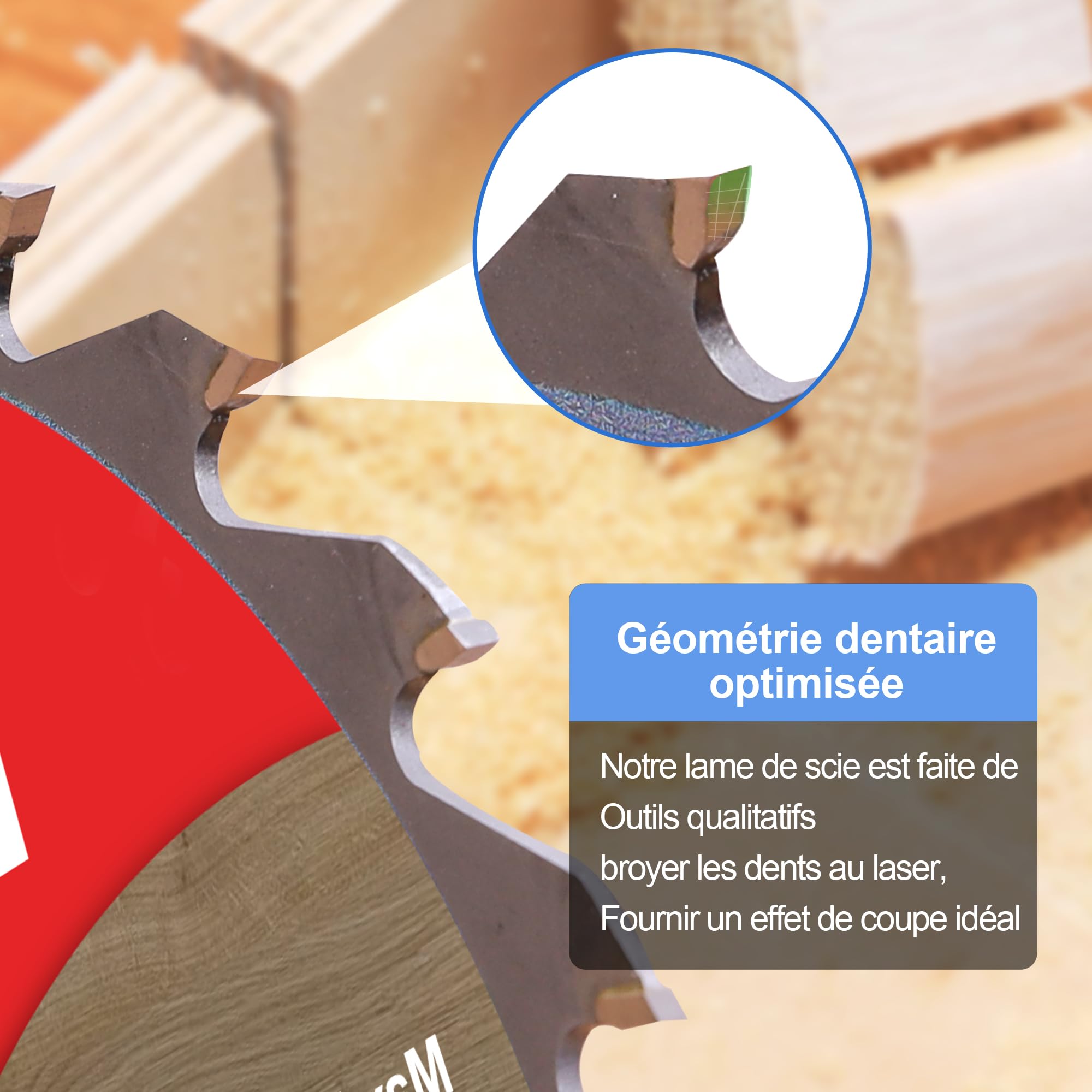 Lot de 2 Disque à Tronçonner Meuleuse 125 x 22,23 mm Lame de Scie Circulaire 40 Dents Carbure de Tungstène Bois