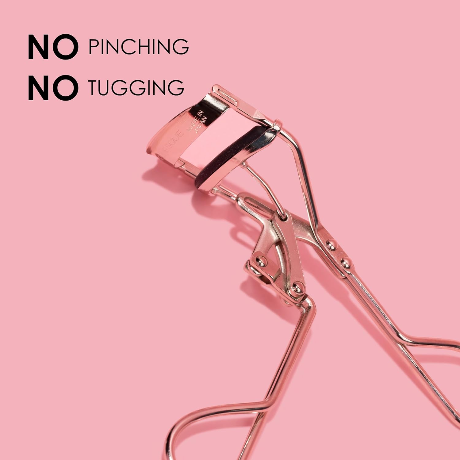 JAPONESQUE Power Curler Eyelash Curler, Instant Lash Curler for Longer Lashes, Silicone Pad, Nickel Finish