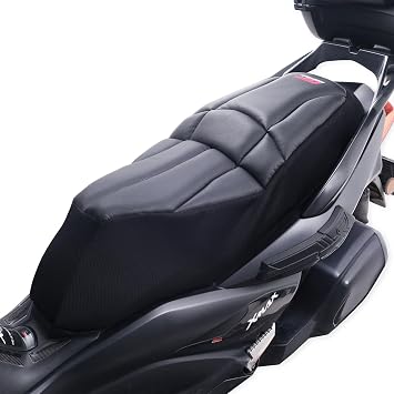 GP Kompozit Yamaha XMAX 250-400 2018-2024 Uyumlu Fileli Motosiklet Konfor Sele Kılıfı Siyah