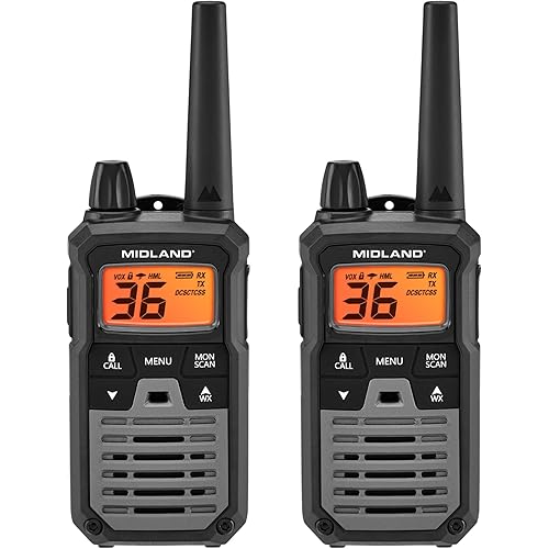 Midland T290VP4 High-Powered GMRS Two-Way Radios | Long-Range Communication with 36 Channels & 121 Privacy Codes | Durable, Water-Resistant Design for Outdoor Adventures
