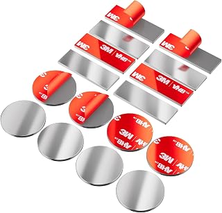 8 Pack (4 Pack Rectangle & 4 Pack Rotundity) Magnetic Cabinet Door Catch, Ultra Thin Cabinet Door Magnets, Adhesive Drawer Magnets to Stay Closed, Stainless Steel Cabinet Latch Easy Install