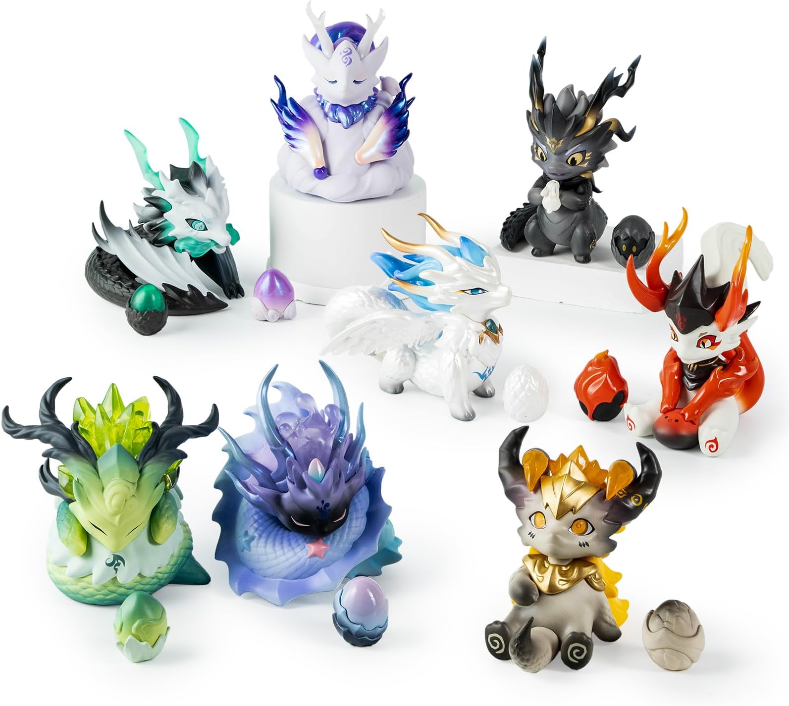 Mythical Beasts Administration Together with Loong Series 1PC Blind Box Figures, Random Design Cute Figures Collectible Toys Birthday Gifts