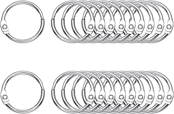 Antner Loose Leaf Binder Rings, Nickel Plated Book Rings for Office School Home