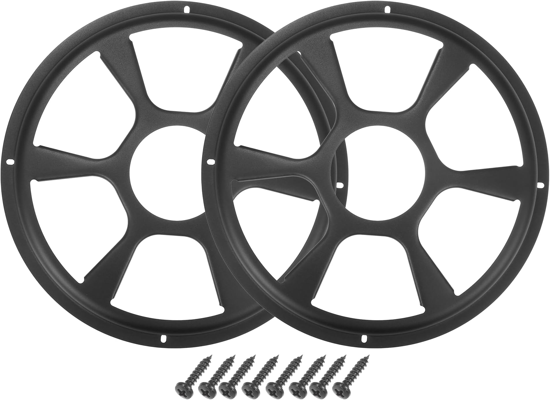 ACROPIX Universal 10" Car Speaker Grills Cover Round 10 Inch Audio Speaker Subwoofer Guard Protector Case with Mounting Screws Iron Black - Pack of 2