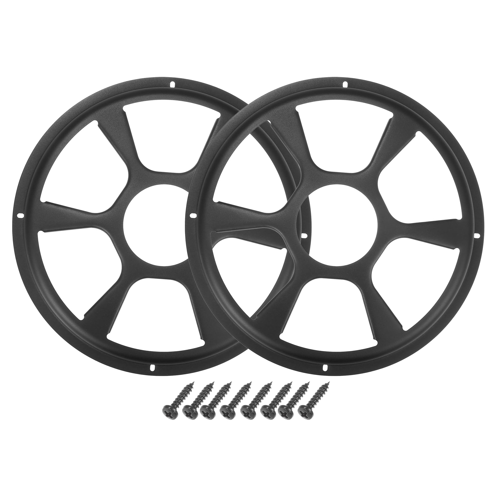 ACROPIX Universal 10" Car Speaker Grills Cover Round 10 Inch Audio Speaker Subwoofer Guard Protector Case with Mounting Screws Iron Black - Pack of 2