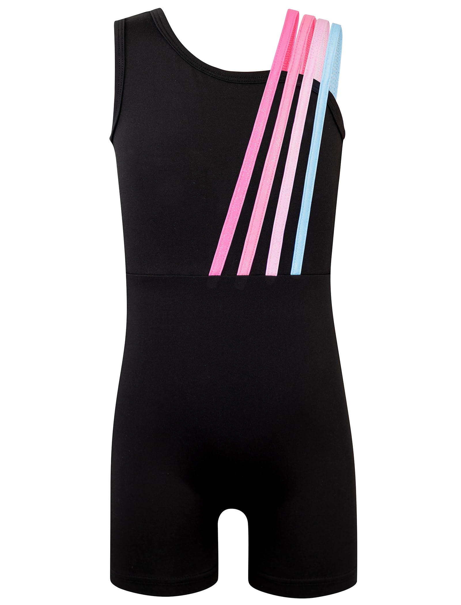 HOZIY Gymnastics Leotards for Girls with Shorts Toddlers Biketards Rainbow Unicorn Dinosaur Mermaid Leopard Flower Galaxy