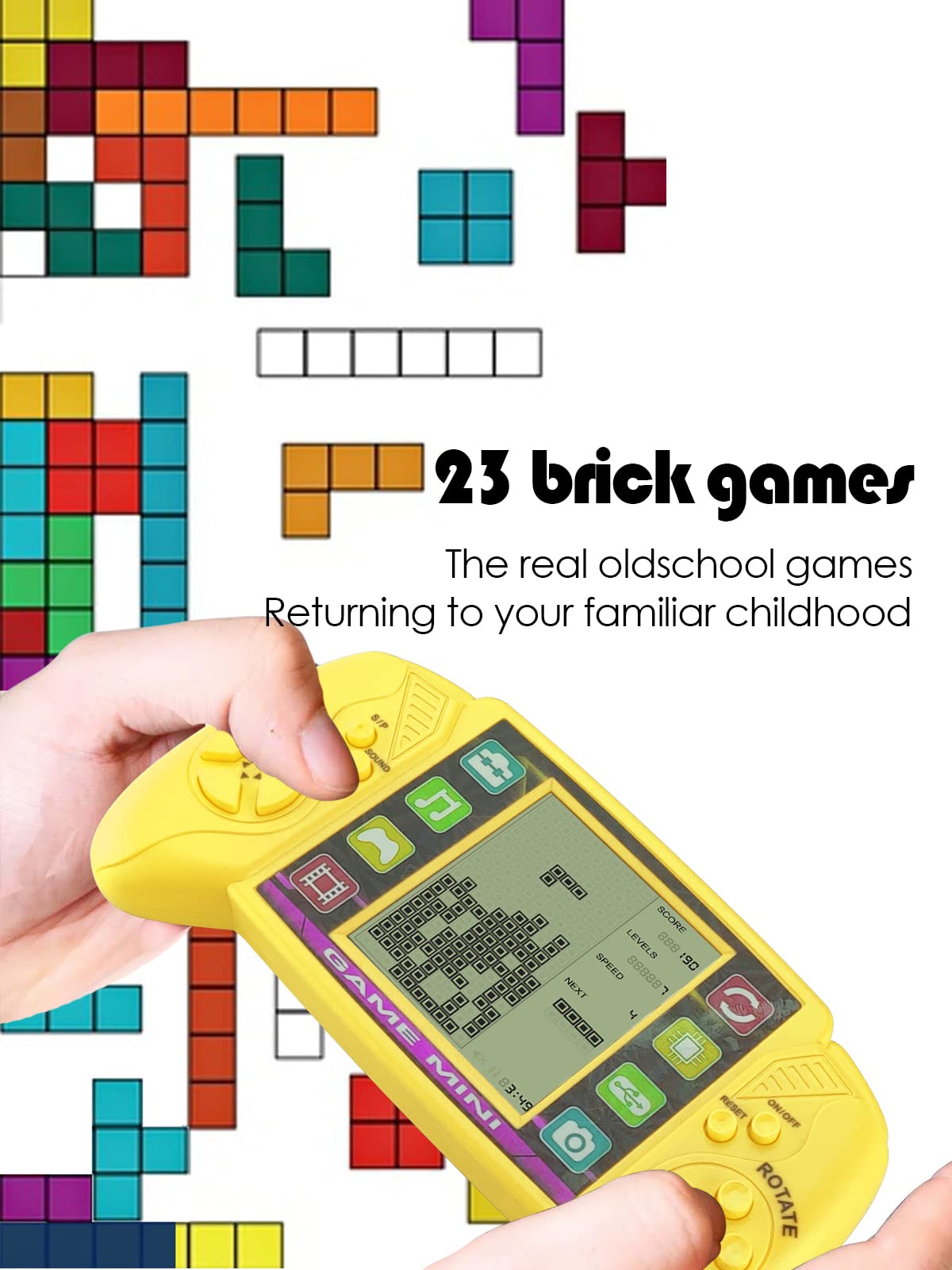 Amazon.co.jp: Fadist ブリックゲーム機 23種類のパズルゲーム内蔵 3.5