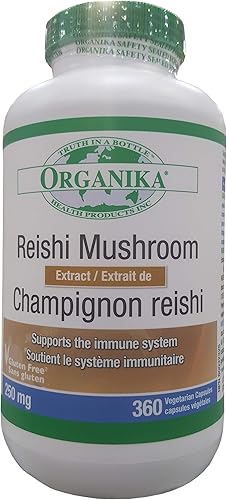 Cápsulas vegetales de hongos Organika Reishi, 360 unidades