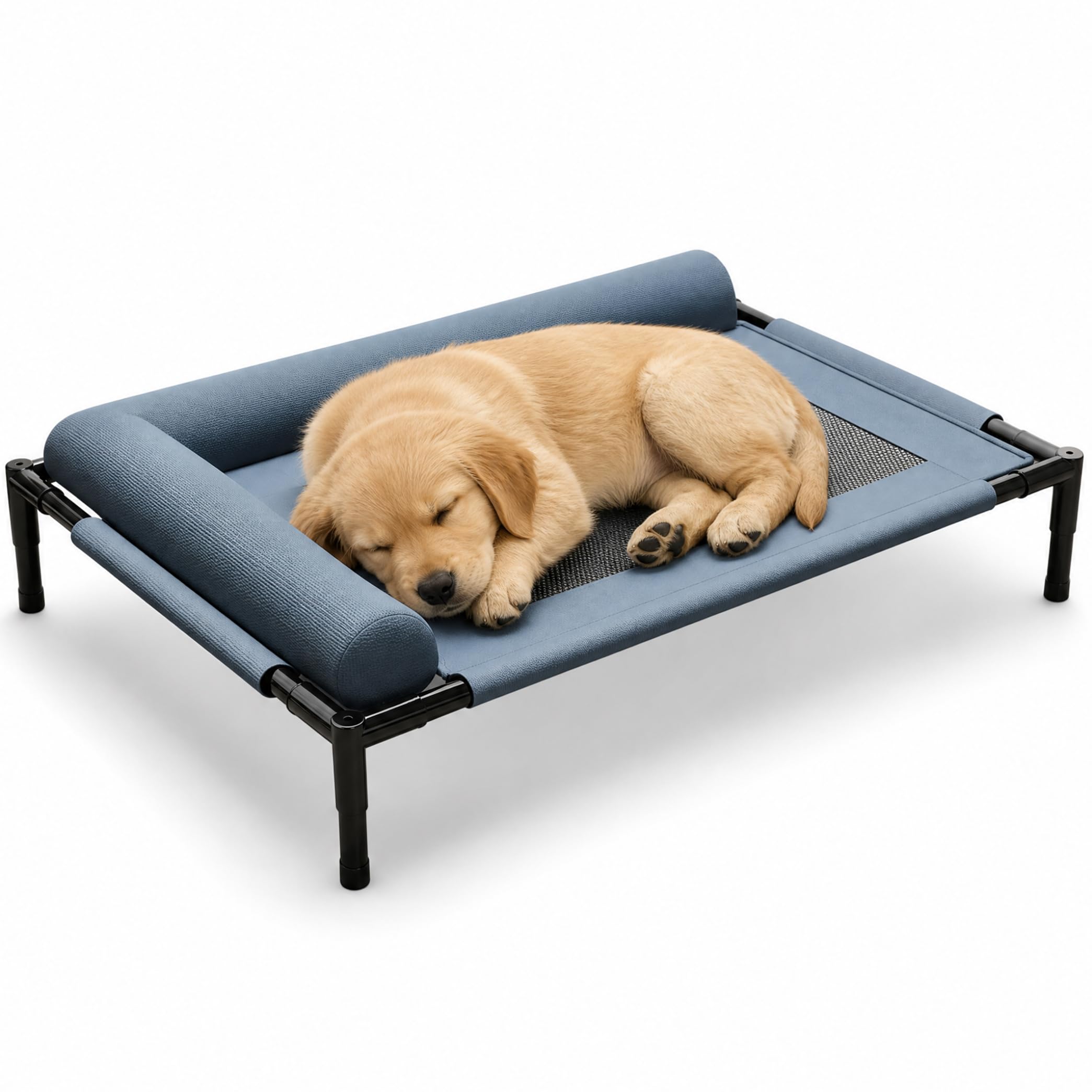 Lit pour chien surélevé pour petits chiens contre l'humidité du sol en maille respirante