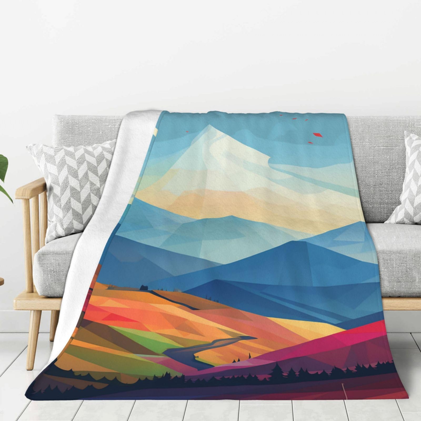 Couverture polaire flanelle 152x127 cm plaid chaud canapé lit toutes saisons