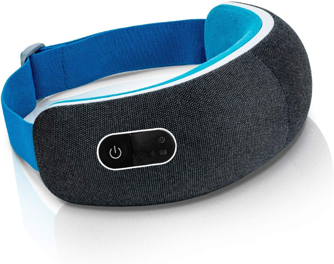 Lifepro Oculax Eye Massager with Heat, Air Compression & Vibration – Foldable, Rechargeable & Portable – Relieves Eye Strain, Puffiness & Headaches – Blue
