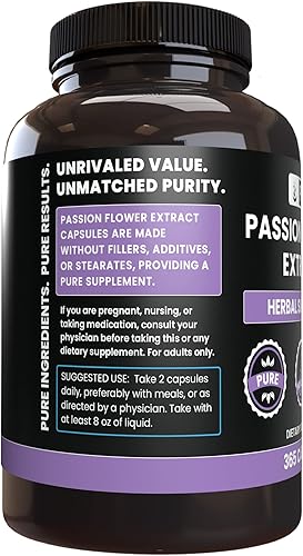 Miniatura 3 de Pure Original Ingredients Extracto de flor de la pasión (365 cápsulas) sin magnesio o rellenos de arroz, siempre puro, verificado por laboratorio