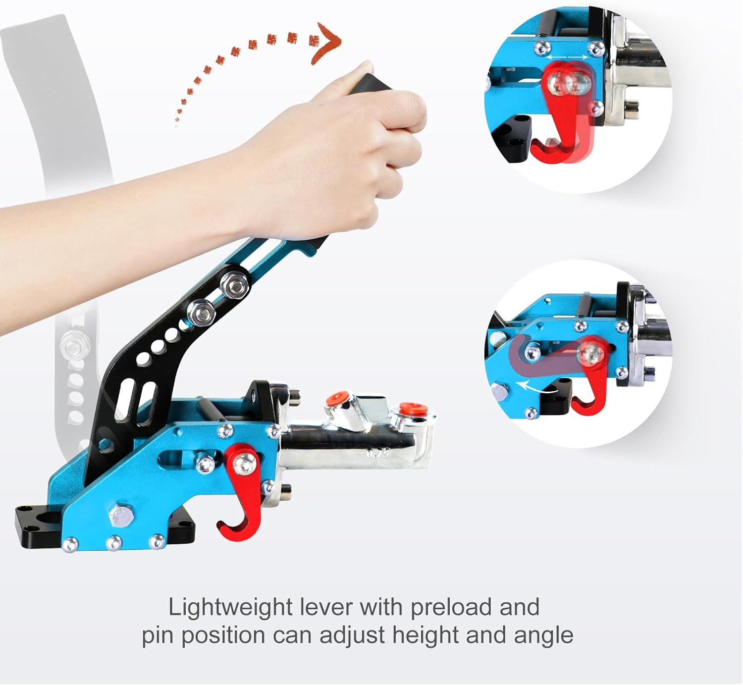 Universal Racing Hydraulic Handbrake Drift E-Brake Handle Parking Emergency Brake Gear Lever with Oil Tank Blue