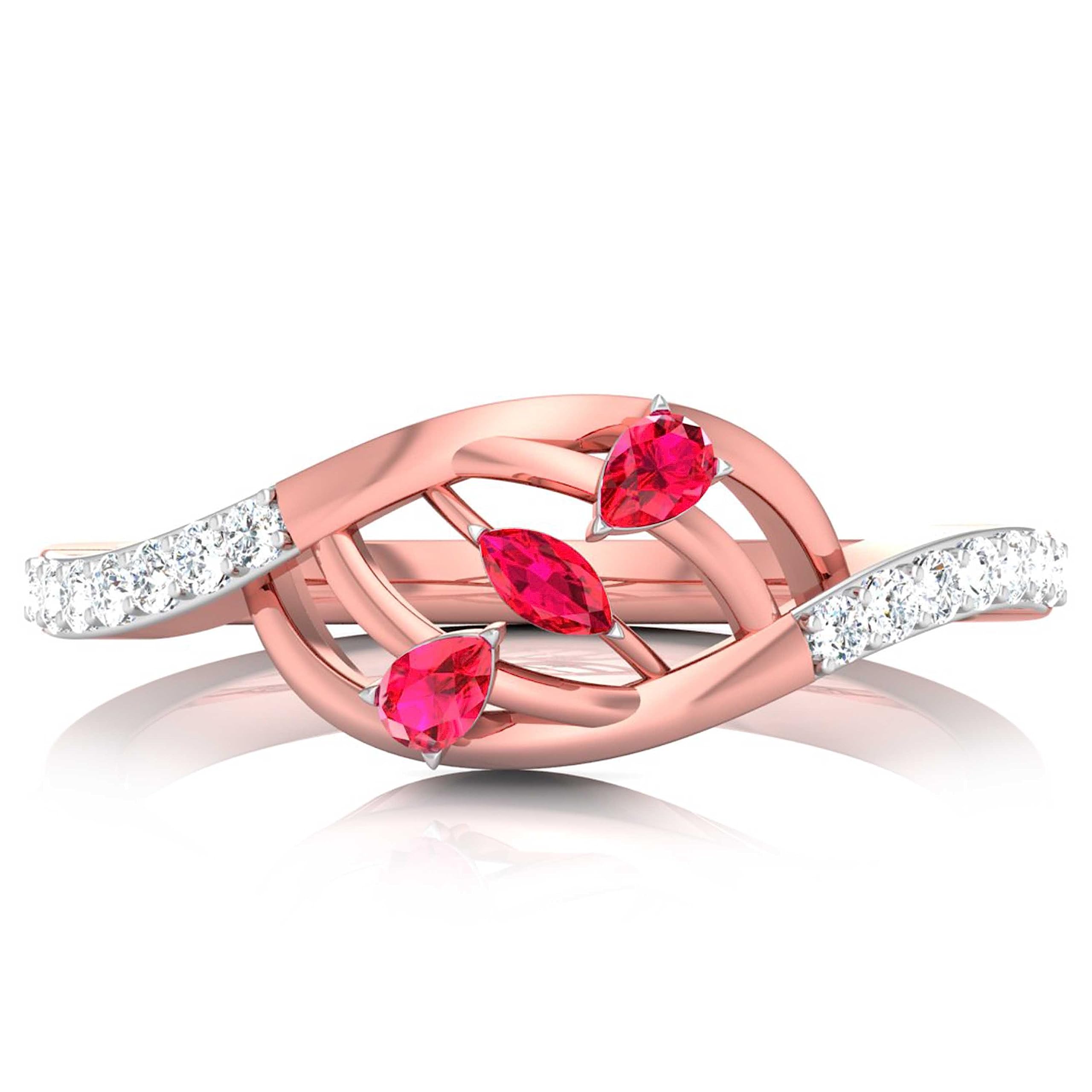 SPARKLE Gleaming Harmony Grati Diamond Ring for Women, Girls, Loved One