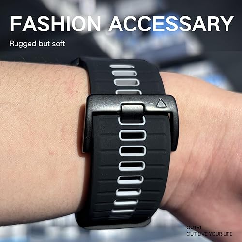 Vista 26 de Correa de reloj de 1.024 in para Garmin Fenix 7x Sapphire Solar Fenix 6x Pro Solar Fenix 5x 3 horas de liberación rápida de ajuste de silicona