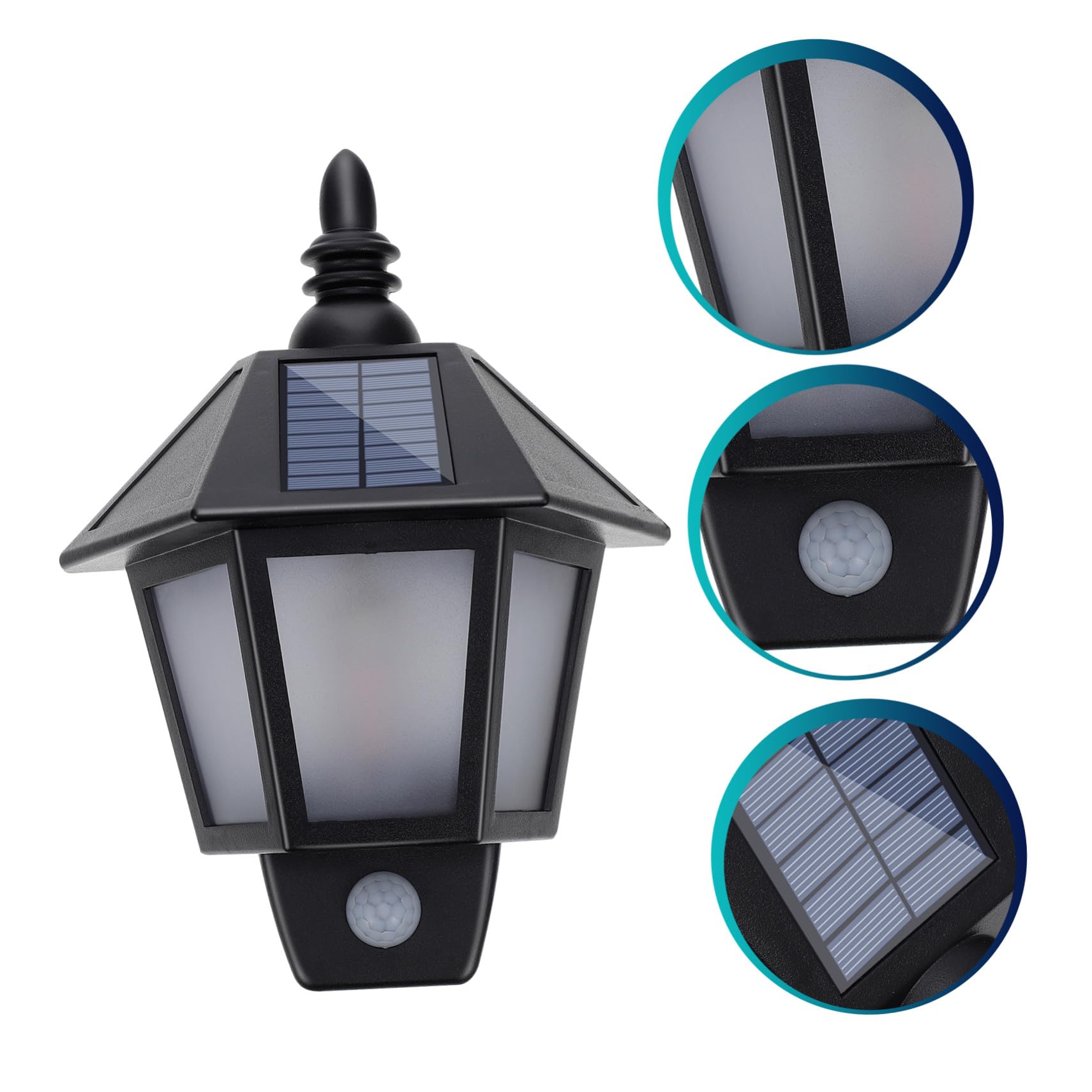 Toddmomy Solar Wandleuchte Mit Bewegungssensor Led Solarlicht Für Garten Und Terrasse Wetterfest Einfache Montage Schwarze Außendeckenlampe