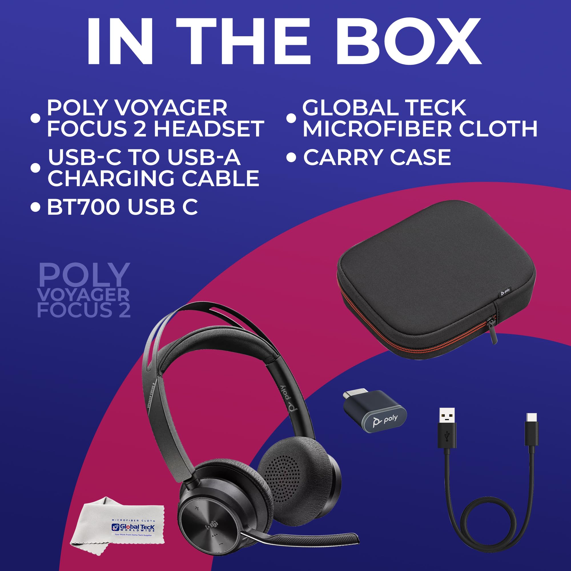 Amazon.com: Poly Voyager Focus 2 Bluetooth Headset with Noise