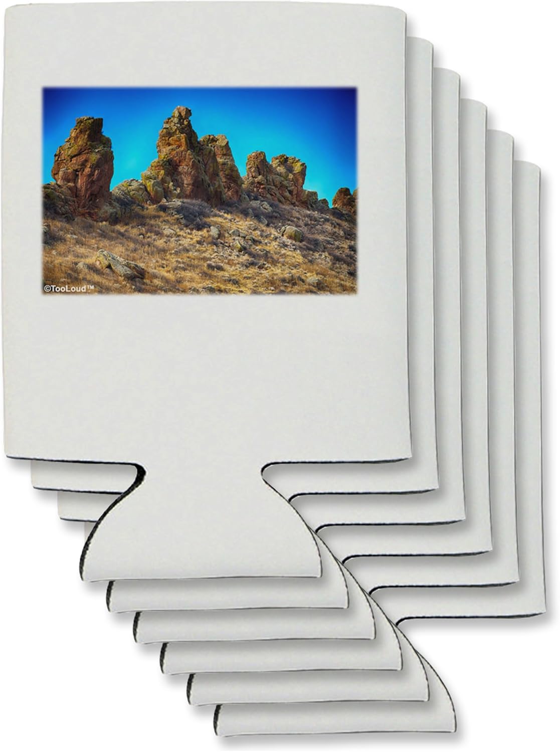 TooLoud Crags in Colorado Can/Bottle Insulator Coolers - 6 Pieces