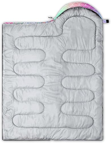 Miniatura 4 de Datura home Saco de dormir para niños y niñas, estampado de luna de cohete, ligero, cálido, portátil, para exteriores, interior, impermeable,