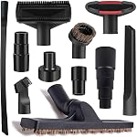 13Pcs Universal Vacuum Attachment Kit 1-1/4" Vacuum Hose Adapter Wet Dry Plastic Vacuum Cleaners Accessories with Extension Wand Horse Hair Brush Flexible Crevice Tool Adapter for Shop Vac Attachment