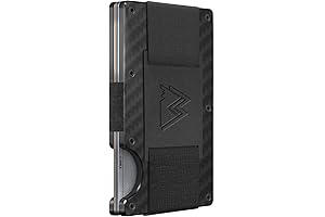 Ridge Wallet 100% Carbon Fiber | Minimalist Cash Strap and Money Clip