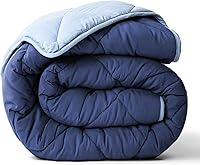 Vista 11 de ViscoSoft Edredón de microfibra alternativo al plumón para todas las estaciones con diseño acolchado - Edredón reversible de microfibra transpirable