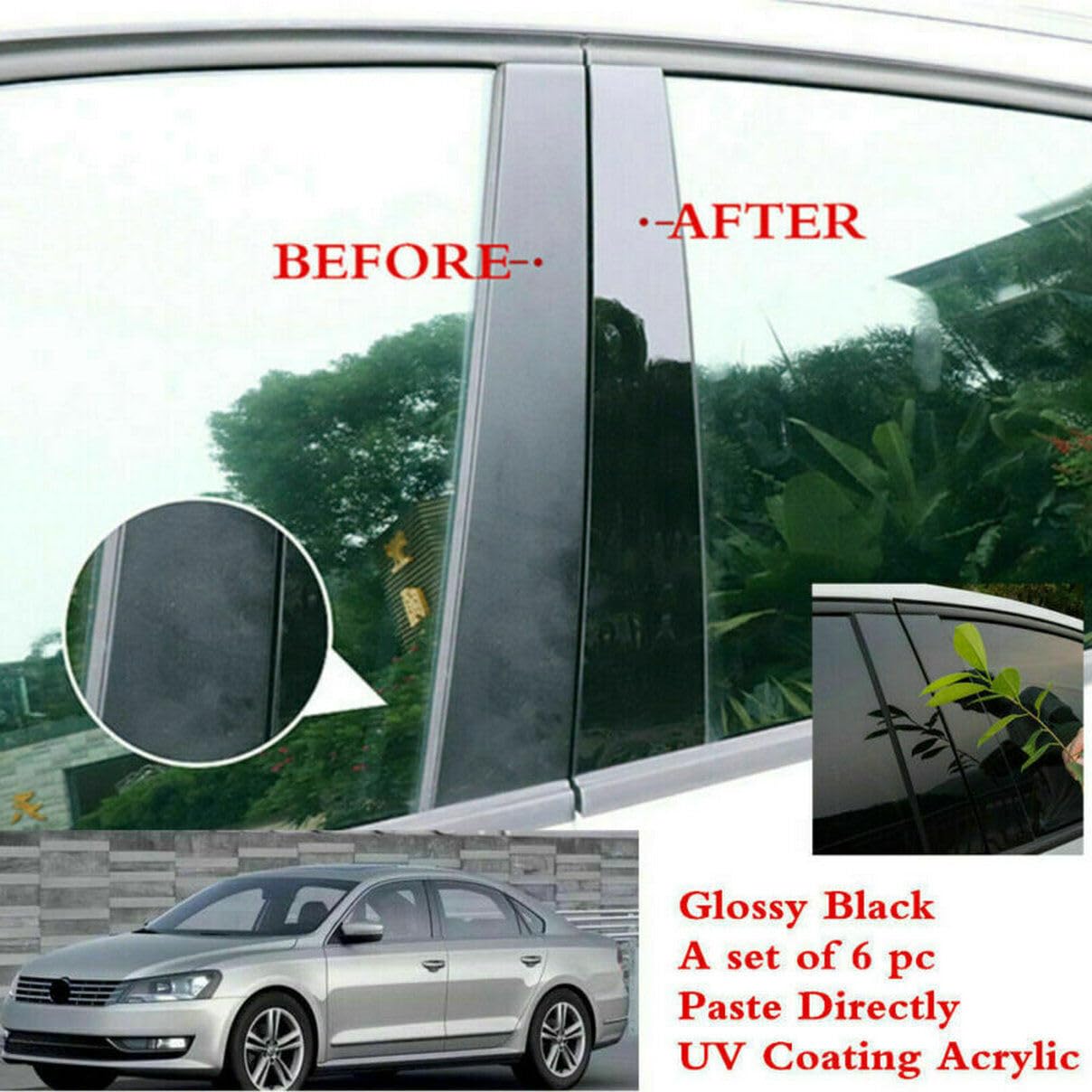6Pcs Door Window Pillar Posts for Volkswagen Passat B7 2011 2012 2013 2014 -2018 Trim Molding Cover Kit Decorative Accessories - 34 6Pcs Door Window Pillar Posts for Volkswagen Passat B7 2011 2012 2013 2014 -2018 Trim Molding Cover Kit Decorative Accessories - 34